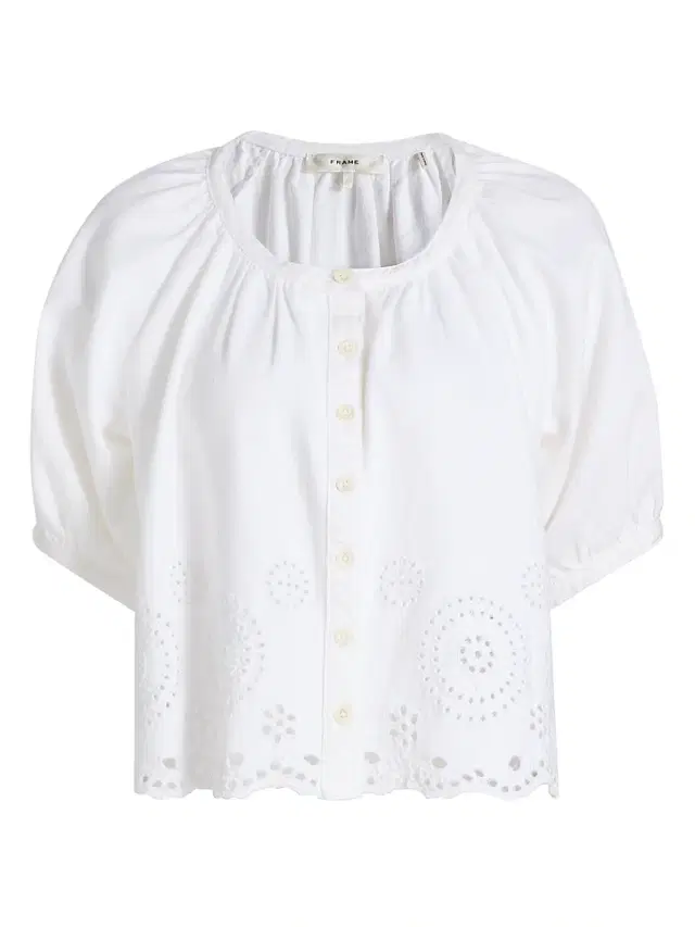 FRAME Women's The Eyelet Resort Shirt - White