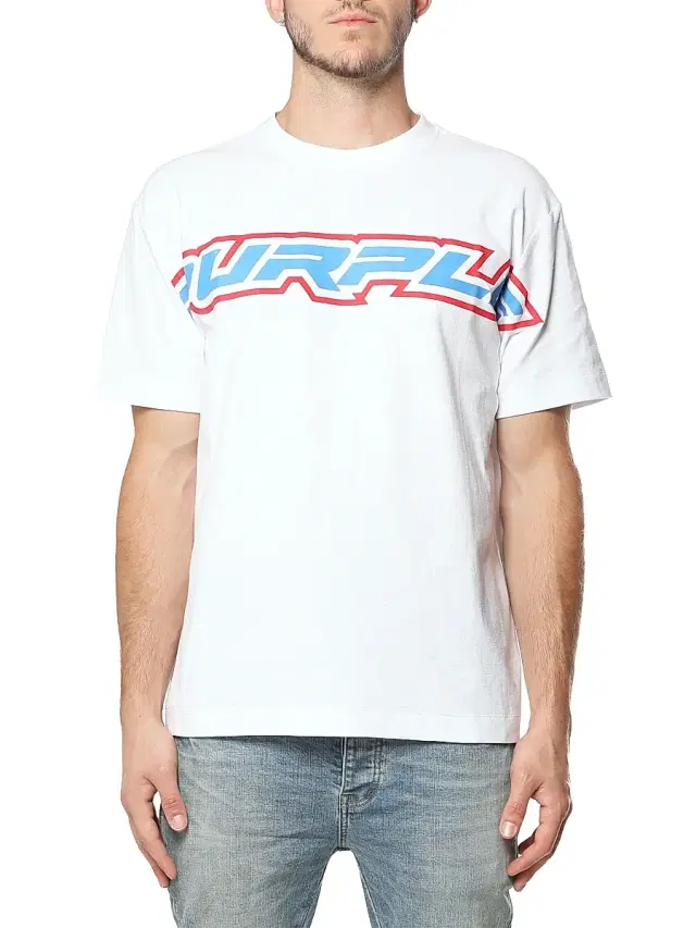 Men's Logo Textured Jersey Crewneck T-Shirt - White