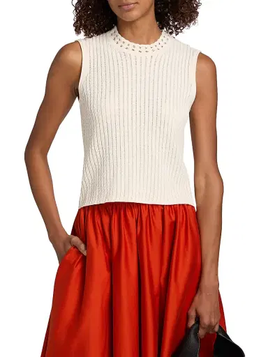 Jason Wu Collection Women's Cable-Knit Sleeveless Top | Thumbnail 3 Jason Wu Collection Women's Cable-Knit Sleeveless Top | Thumbnail 3