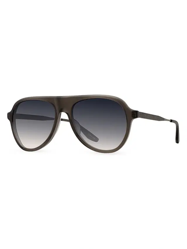 Barton Perreira Men's Vedretta 55MM Aviator Sunglasses - Matte Dusk