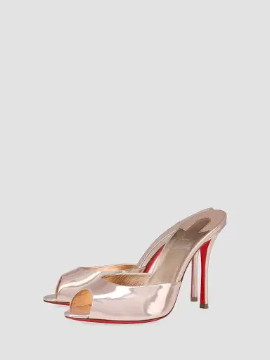 Christian Louboutin Women's Me Dolly 100MM Mule Sandals - Leche | Thumbnail 2 Christian Louboutin Women's Me Dolly 100MM Mule Sandals - Leche | Thumbnail 2