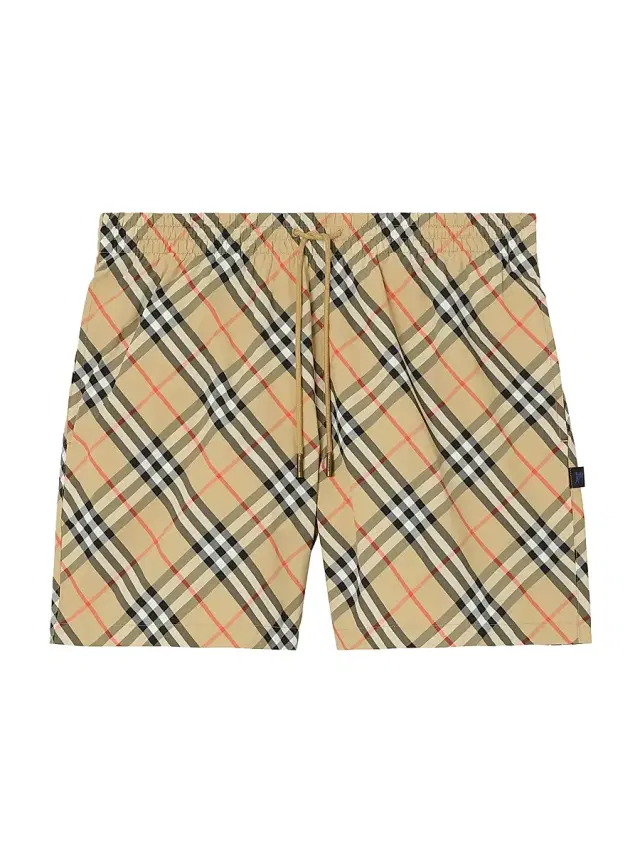 Burberry Men's Check Woven Swim Shorts - Sand Ip Check