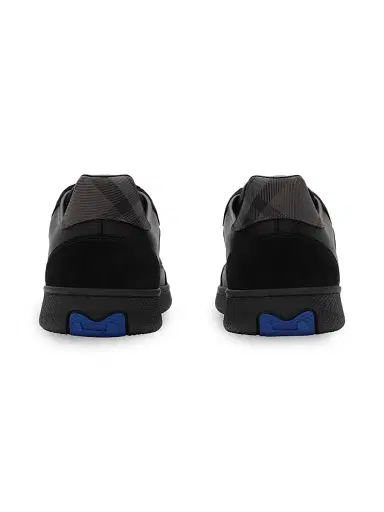 Burberry Men's Checked Leather Low-Top Sneakers - Black - Size 13 | Thumbnail 3 Burberry Men's Checked Leather Low-Top Sneakers - Black - Size 13 | Thumbnail 3
