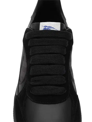 Burberry Men's Checked Leather Low-Top Sneakers - Black - Size 13 | Thumbnail 6 Burberry Men's Checked Leather Low-Top Sneakers - Black - Size 13 | Thumbnail 6