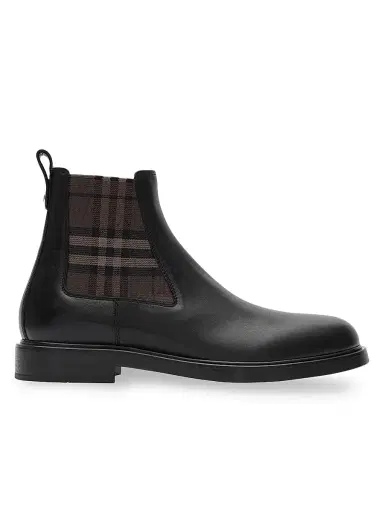 Burberry Men's Pembroke Leather Boots | Thumbnail 1 Burberry Men's Pembroke Leather Boots | Thumbnail 1