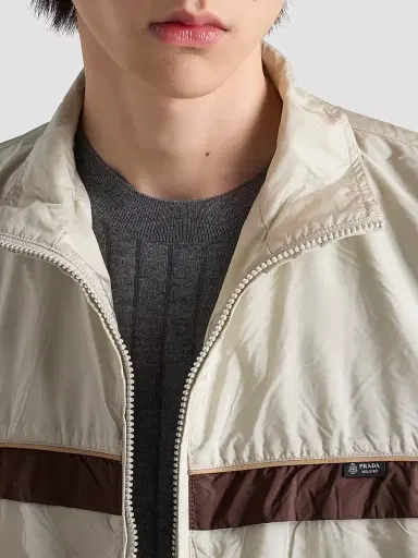 Prada Men's Re-Nylon Jacket - Beige Khaki - Size XL | Thumbnail 5 Prada Men's Re-Nylon Jacket - Beige Khaki - Size XL | Thumbnail 5