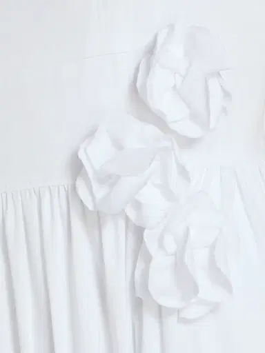 Cinq à Sept Women's Kael Embellished Cotton-Blend Tiered Midi-Dress - White - Size 16 | Thumbnail 7