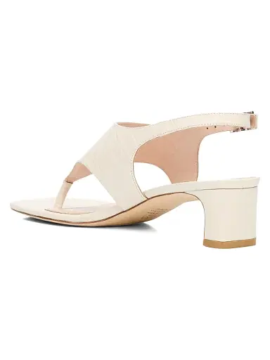 Stuart Weitzman Women's Baby Babette 40MM Leather Slingback Sandals - Linen - Size 9.5 | Thumbnail 4 Stuart Weitzman Women's Baby Babette 40MM Leather Slingback Sandals - Linen - Size 9.5 | Thumbnail 4