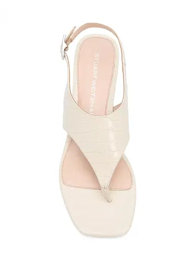 Stuart Weitzman Women's Baby Babette 40MM Leather Slingback Sandals - Linen - Size 9.5 | Thumbnail 5 Stuart Weitzman Women's Baby Babette 40MM Leather Slingback Sandals - Linen - Size 9.5 | Thumbnail 5