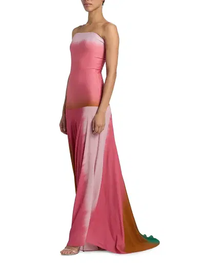 Silvia Tcherassi Women's Inari Tie-Dye Crepe Strapless Maxi dress - Oasis - Size Small | Thumbnail 2 Silvia Tcherassi Women's Inari Tie-Dye Crepe Strapless Maxi dress - Oasis - Size Small | Thumbnail 2