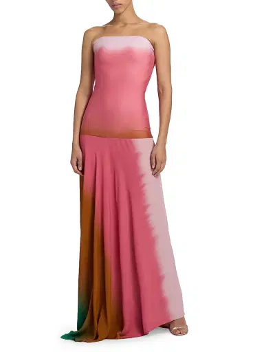 Silvia Tcherassi Women's Inari Tie-Dye Crepe Strapless Maxi dress - Oasis - Size Small | Thumbnail 3 Silvia Tcherassi Women's Inari Tie-Dye Crepe Strapless Maxi dress - Oasis - Size Small | Thumbnail 3