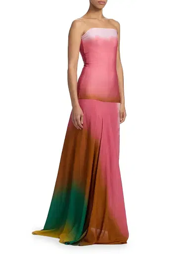 Silvia Tcherassi Women's Inari Tie-Dye Crepe Strapless Maxi dress - Oasis - Size Small | Thumbnail 4 Silvia Tcherassi Women's Inari Tie-Dye Crepe Strapless Maxi dress - Oasis - Size Small | Thumbnail 4
