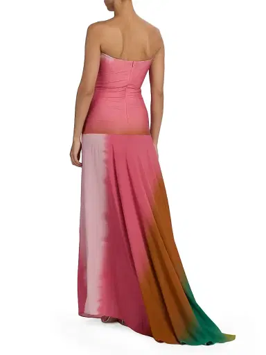Silvia Tcherassi Women's Inari Tie-Dye Crepe Strapless Maxi dress - Oasis - Size Small | Thumbnail 5 Silvia Tcherassi Women's Inari Tie-Dye Crepe Strapless Maxi dress - Oasis - Size Small | Thumbnail 5