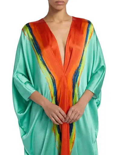 Silvia Tcherassi Women's Nidia Abstract Draped V-Neck Tunic | Thumbnail 6 Silvia Tcherassi Women's Nidia Abstract Draped V-Neck Tunic | Thumbnail 6