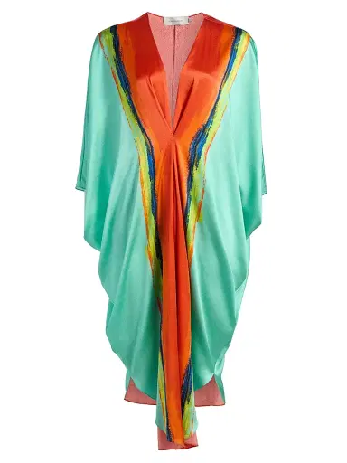 Silvia Tcherassi Women's Nidia Abstract Draped V-Neck Tunic | Thumbnail 1 Silvia Tcherassi Women's Nidia Abstract Draped V-Neck Tunic | Thumbnail 1