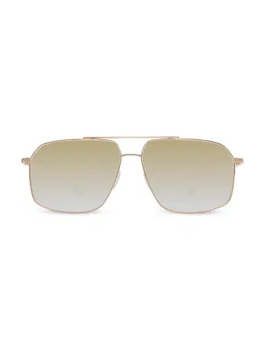 BARTON PERREIRA Women's Renzo 60MM Pilot Sunglasses - Gold Yellow Mirror | Thumbnail 2