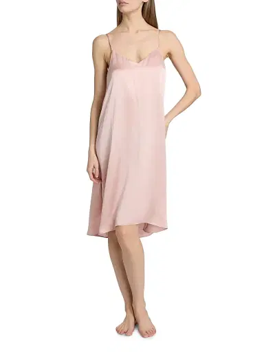 Papinelle Women's Audrey Silk Slip Nightie - Pink - Size Small | Thumbnail 3 Papinelle Women's Audrey Silk Slip Nightie - Pink - Size Small | Thumbnail 3