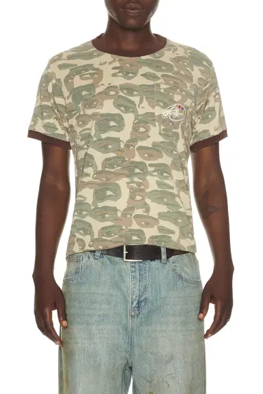 KidSuper Face Camo Short Sleeve Shirt | Thumbnail 1
