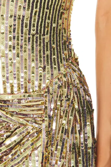 AREA Wrapped Sequin Mini Dress | Thumbnail 5 AREA Wrapped Sequin Mini Dress | Thumbnail 5