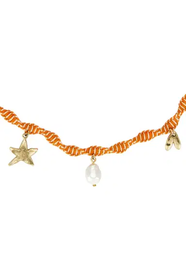 ALÉMAIS Calypso Macrame Charm Necklace | Thumbnail 3