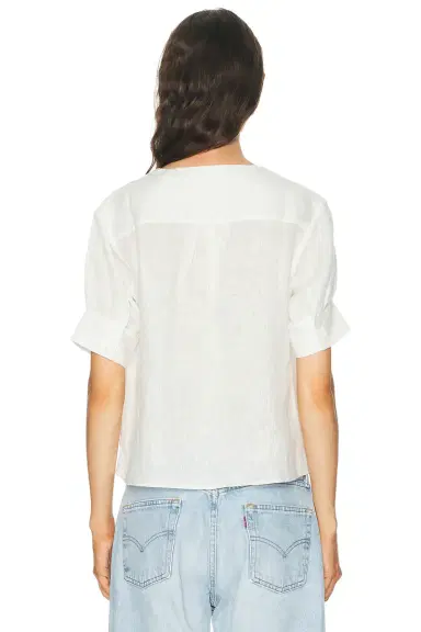 Frame The V-neck Popover Top | Thumbnail 3 Frame The V-neck Popover Top | Thumbnail 3
