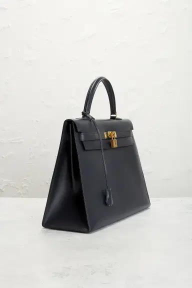HERMÈS 1977 Box Kelly 35 Handbag | Thumbnail 4
