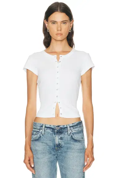 Citizens of Humanity Tabi Short Sleeve Cardigan | Thumbnail 1 Citizens of Humanity Tabi Short Sleeve Cardigan | Thumbnail 1