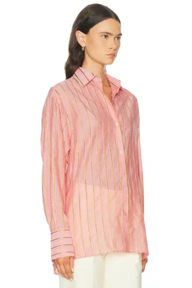 RENGGLI Stripe Boxy Long Sleeve Button Up Shirt | Thumbnail 2 RENGGLI Stripe Boxy Long Sleeve Button Up Shirt | Thumbnail 2