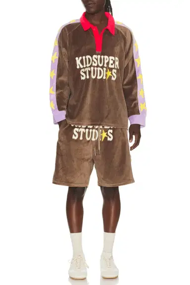 KidSuper Velour Stars Shorts | Thumbnail 4