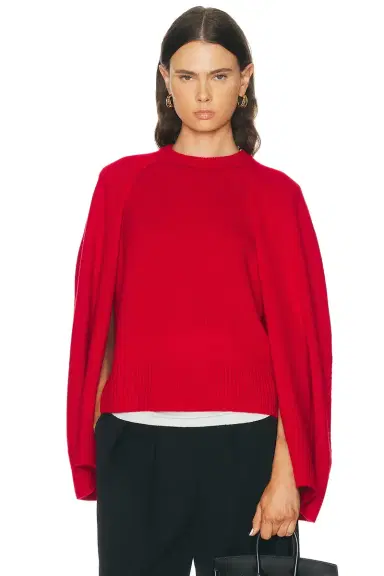 TOTEME Crew Cape Knit Sweater | Thumbnail 1