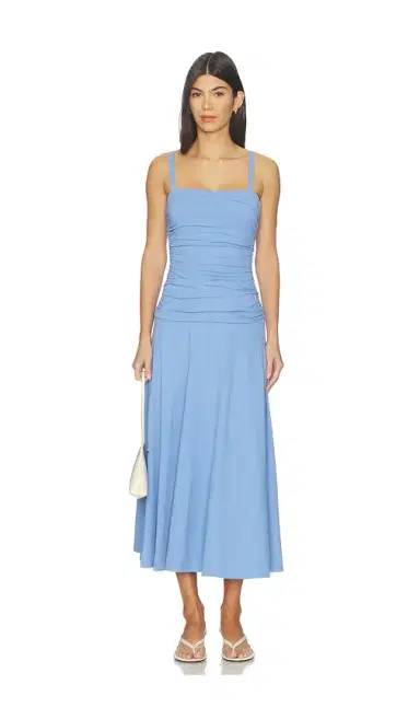 susana monaco Low Gathered String Dress | Thumbnail 1 susana monaco Low Gathered String Dress | Thumbnail 1