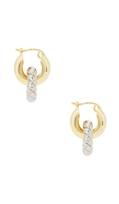 Luv AJ The Two Tone Rope Interlocked Hoops | Thumbnail 2 Luv AJ The Two Tone Rope Interlocked Hoops | Thumbnail 2