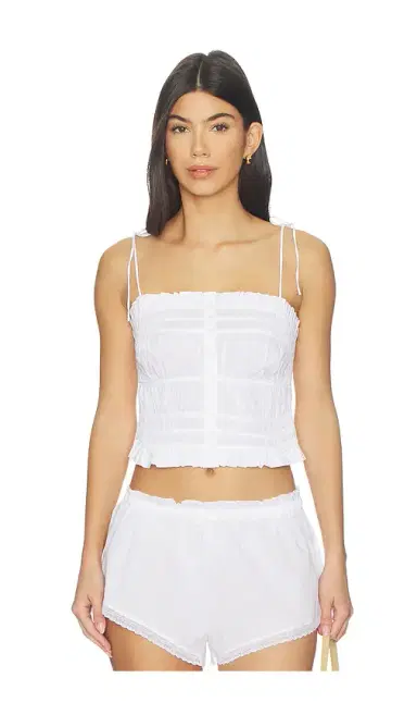 Skims Garment Washed Ruffle Cami | Thumbnail 1