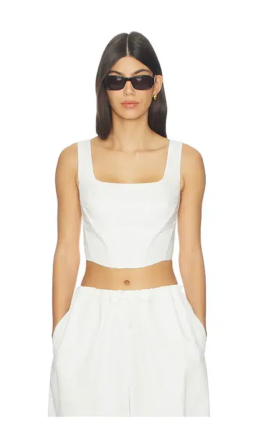 SIMKHAI Clio Cotton Bustier Top
