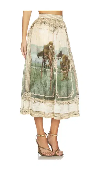 Agua by Agua Bendita Tangelo Paraiso Midi Skirt | Thumbnail 2