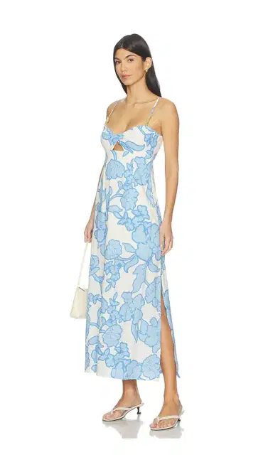 MINKPINK Alessia Twist Front Midi Dress | Thumbnail 1