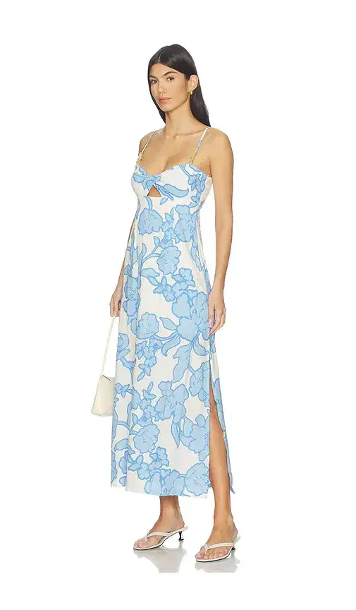 Alessia Twist Front Midi Dress