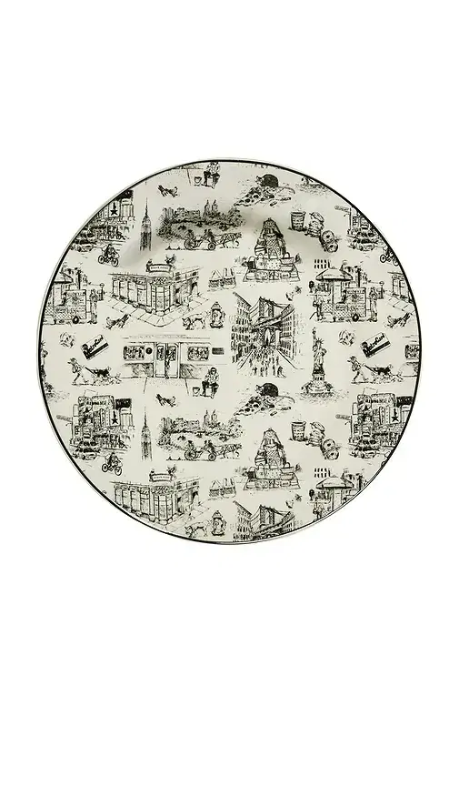 Fish's Eddy NYC Toile Dinner Party Plate
