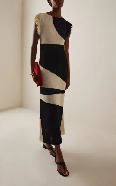 Proenza Schouler Saskia Fringed Intarsia-Knit Dress | Thumbnail 2 Proenza Schouler Saskia Fringed Intarsia-Knit Dress | Thumbnail 2