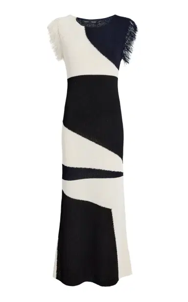 Proenza Schouler Saskia Fringed Intarsia-Knit Dress | Thumbnail 1 Proenza Schouler Saskia Fringed Intarsia-Knit Dress | Thumbnail 1