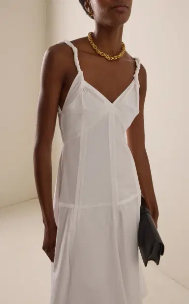 Proenza Schouler Leo Twisted Cotton Midi Dress | Thumbnail 3 Proenza Schouler Leo Twisted Cotton Midi Dress | Thumbnail 3