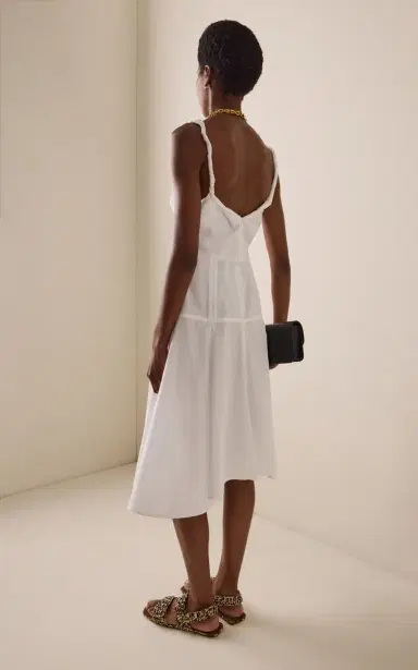 Proenza Schouler Leo Twisted Cotton Midi Dress | Thumbnail 4 Proenza Schouler Leo Twisted Cotton Midi Dress | Thumbnail 4