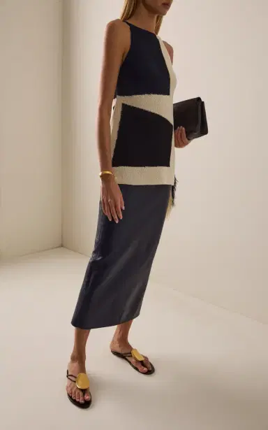 Proenza Schouler Saskia Fringed Intarsia-Knit Top | Thumbnail 2 Proenza Schouler Saskia Fringed Intarsia-Knit Top | Thumbnail 2