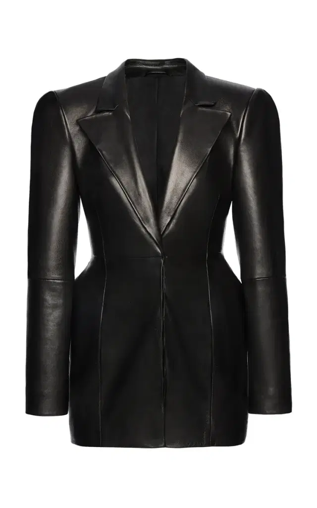 Tailored Leather Blazer