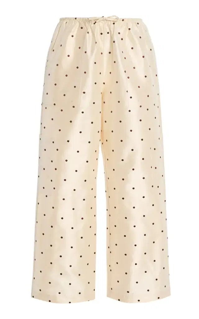 The Polka-Dot Silk Taffeta Cargo Pants