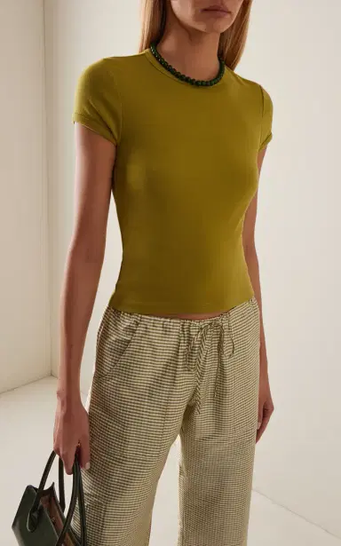 DONNI. Baby Ribbed Cotton Top | Thumbnail 3 DONNI. Baby Ribbed Cotton Top | Thumbnail 3