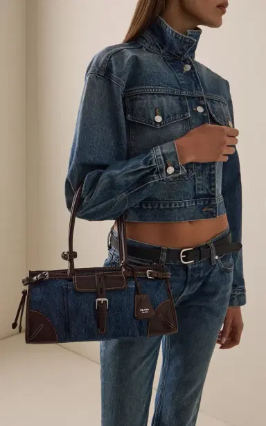 Prada Bonnie Medium Denim Bag | Thumbnail 2 Prada Bonnie Medium Denim Bag | Thumbnail 2
