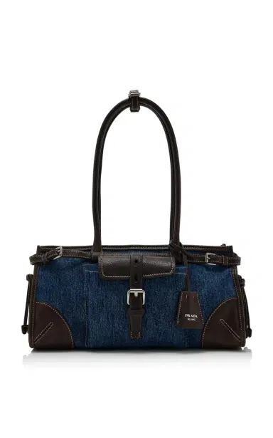 Prada Bonnie Medium Denim Bag | Thumbnail 1 Prada Bonnie Medium Denim Bag | Thumbnail 1