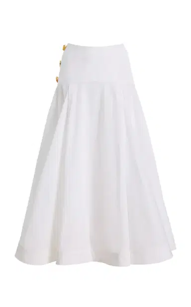 FRANÇOISE Tallulah Ruffled Cotton Midi Skirt | Thumbnail 6 FRANÇOISE Tallulah Ruffled Cotton Midi Skirt | Thumbnail 6