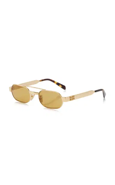Miu Miu Aviator-Frame Metal Sunglasses | Thumbnail 3 Miu Miu Aviator-Frame Metal Sunglasses | Thumbnail 3